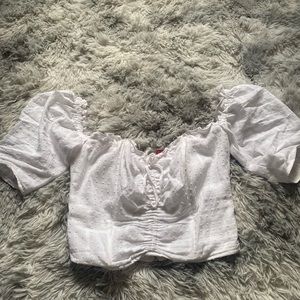 Guess white corset blouse